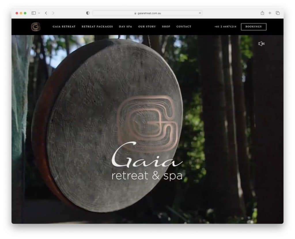 เว็บไซต์โรงแรม Gaia Retreat