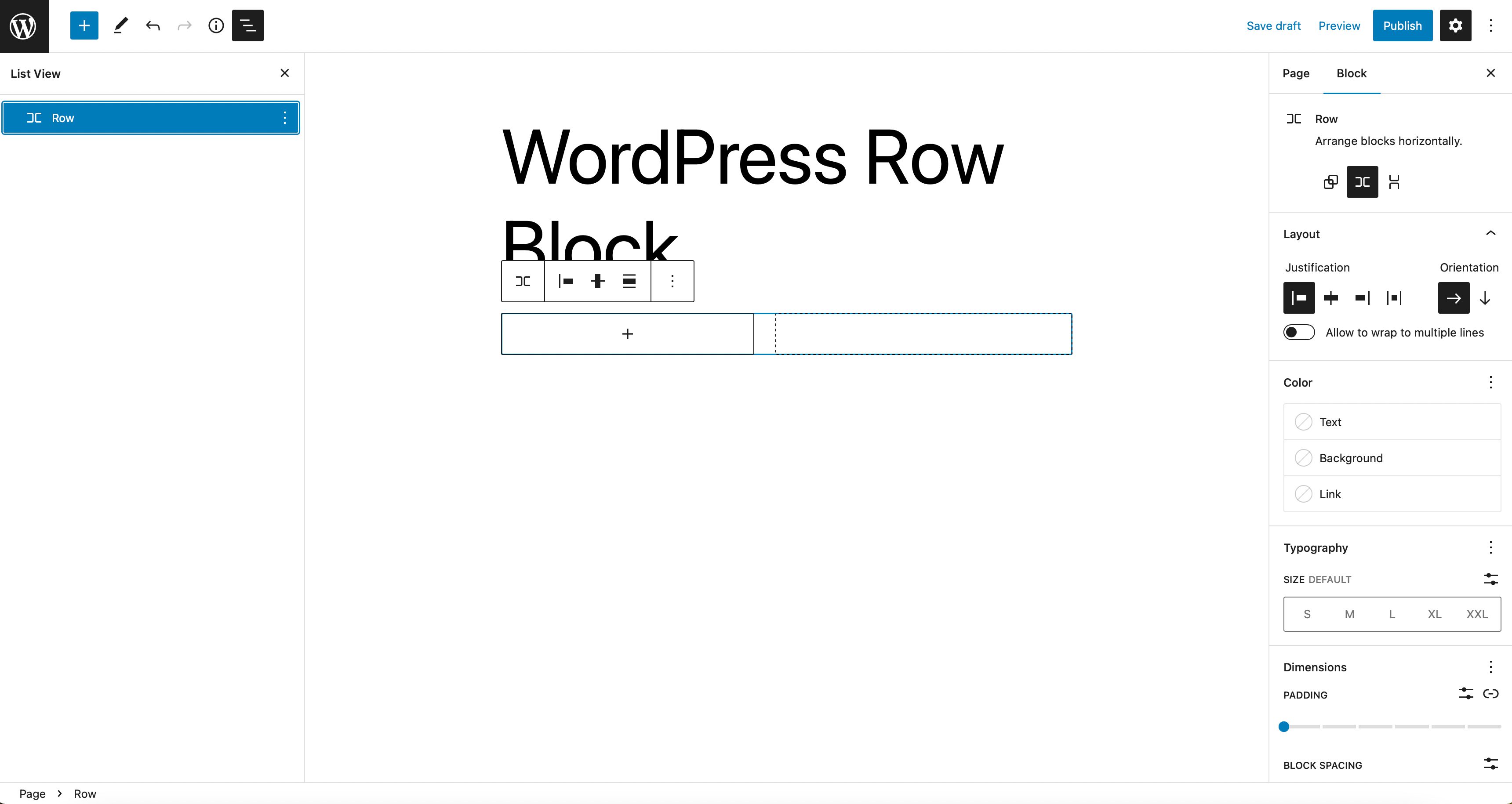 WordPress satır bloğu