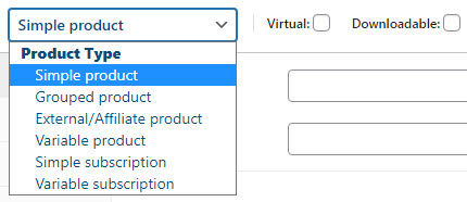 WooCommerce の商品タイプ