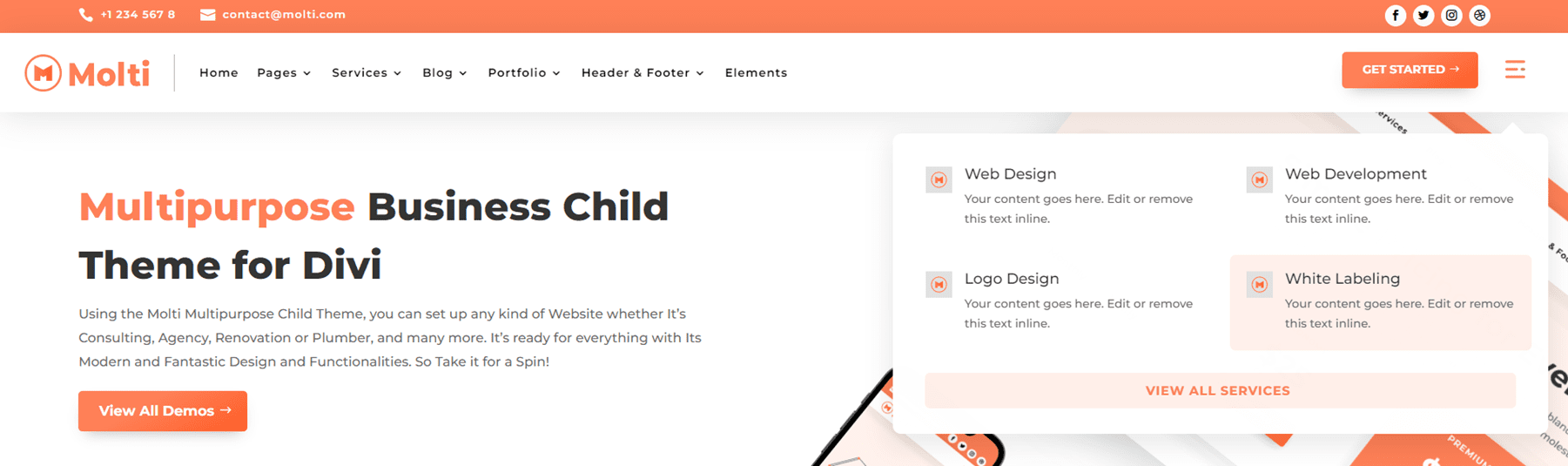 Molti Divi Child Theme Divi Theme Builder قوالب