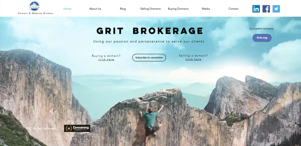 Grit Brokerage は、市場をリードするドメイン ブローカーの 1 つです。