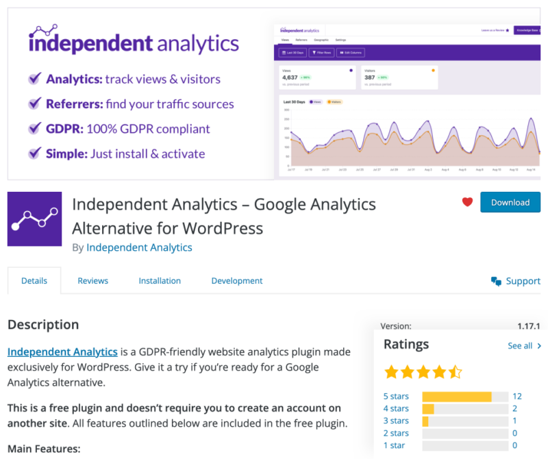 Unabhängiges Analytics-Plugin