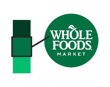 緑色が選択された Whole Foods のロゴ