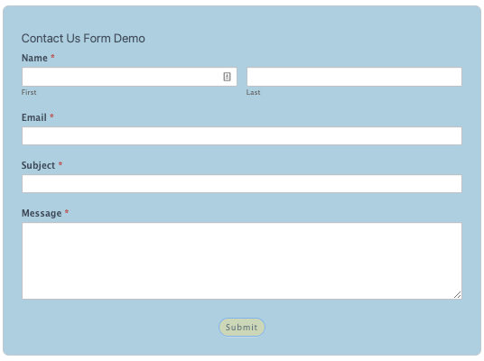 Exemple de formulaire avec CSS