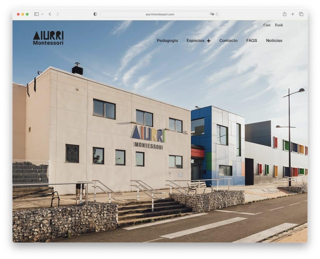 situs web aiurri montessori elementor