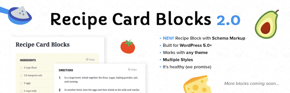 Le plugin Recipe Card Blocks.