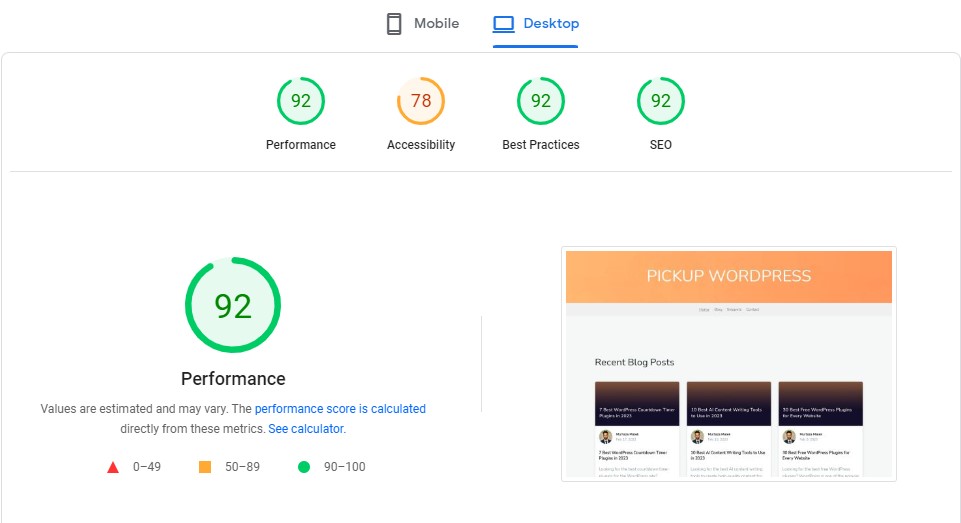 Google PageSpeed Insights