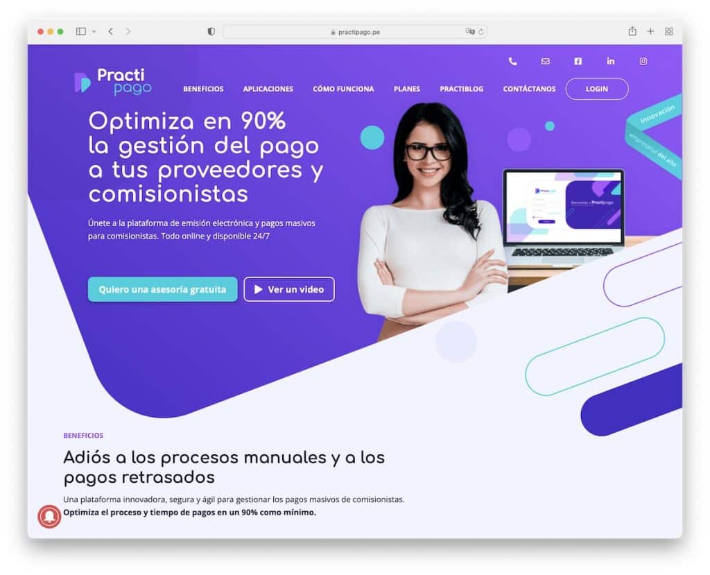 site-ul web pentru startup practipago