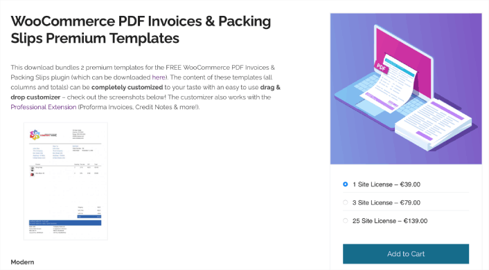 WooCommerce PDF 인보이스 플러그인