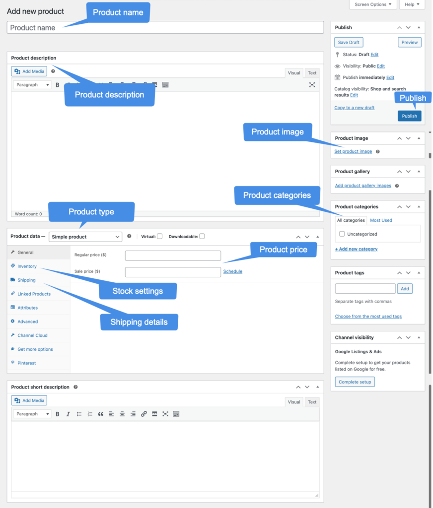 Membangun produk baru di WooCommerce