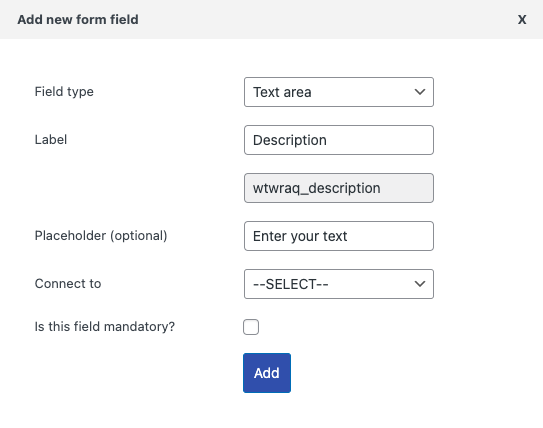 buat kotak deskripsi woocommerce untuk formulir kutipan