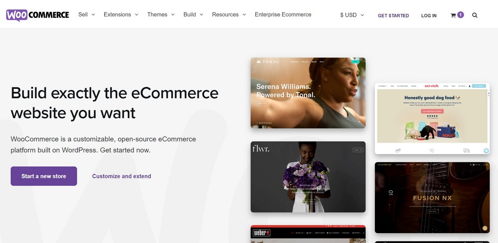 page d'accueil woocommerce