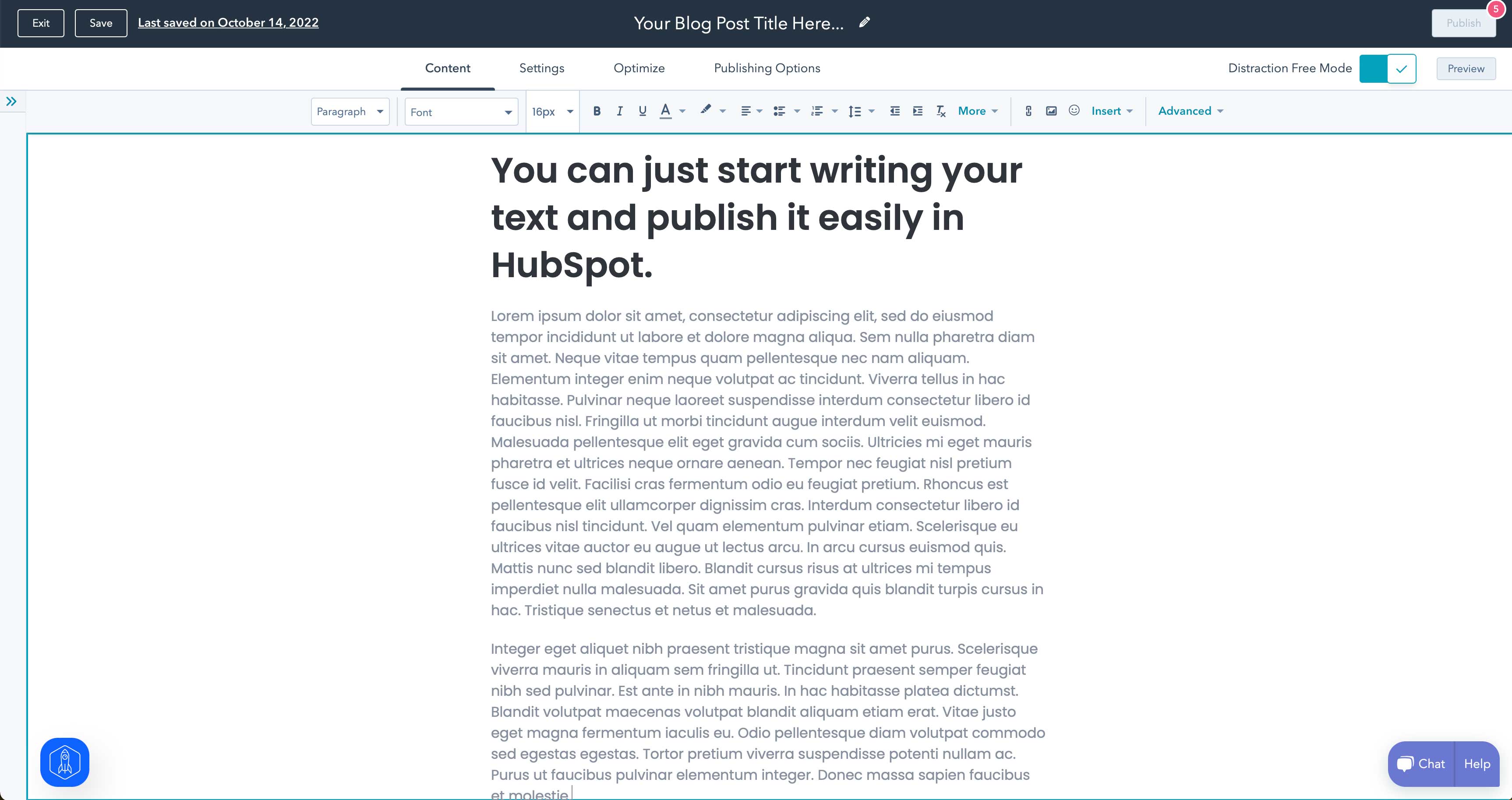 HubSpot パブリッシング ツール