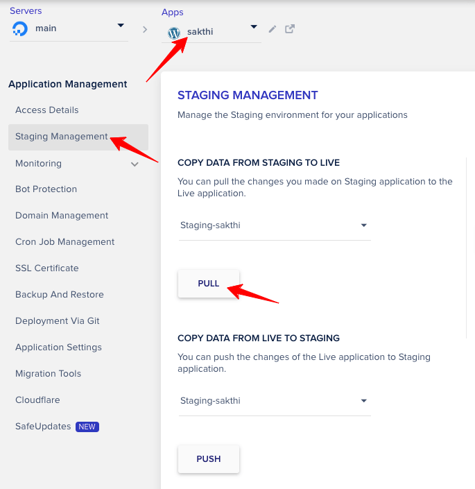 Cloudways-Staging-Pull