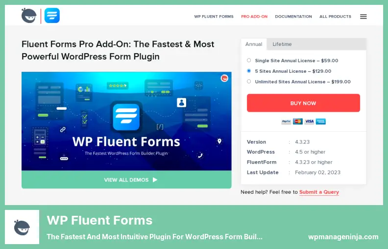 WP Fluent Forms Plugin – Das schnellste und intuitivste Plugin für die Erstellung von WordPress-Formularen