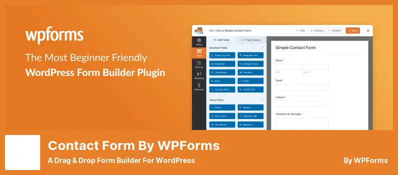 Kontaktformular von WPForms Plugin - Ein Drag & Drop-Formularersteller für WordPress