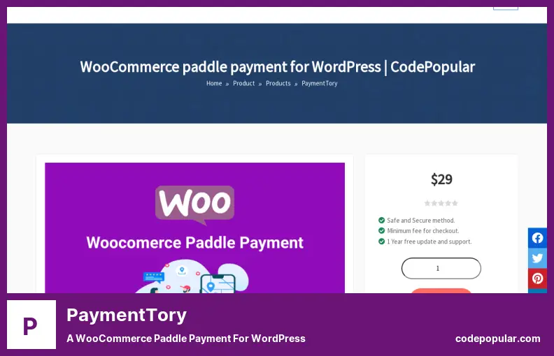 PaymentTory Plugin - Eine WooCommerce Paddle-Zahlung für WordPress