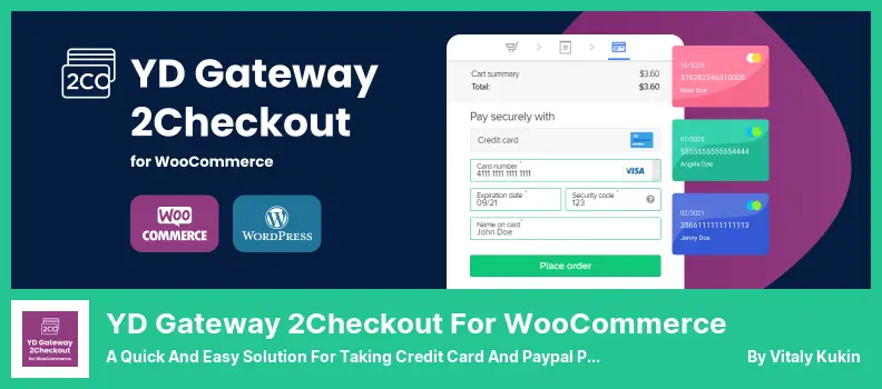 YD Gateway 2Checkout pentru WooCommerce Plugin - O soluție rapidă și ușoară pentru efectuarea plăților cu cardul de credit și Paypal