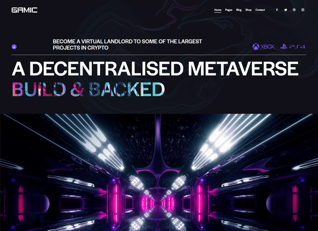 Gâmico | Tema Metaverse Gaming & Crypto WordPress