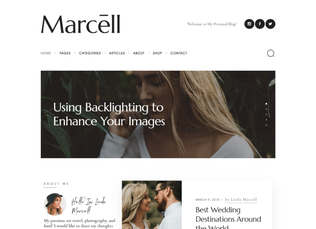 Marcell - 20+ Layouts Multi-Concept Personal Blog & Magazine WordPress Theme