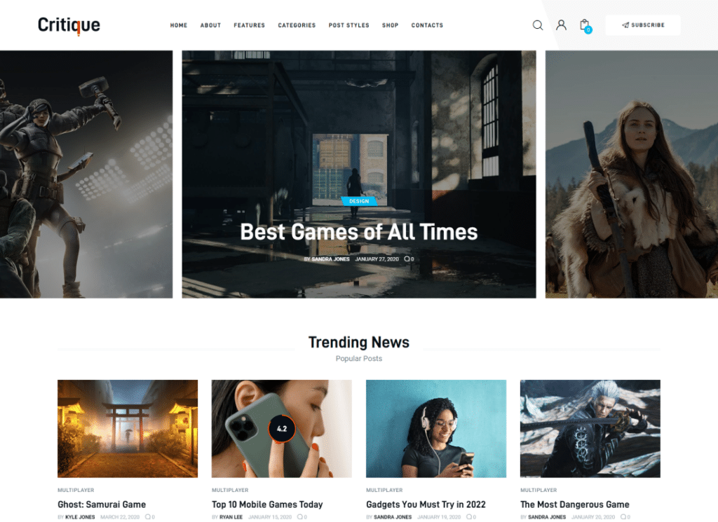 Kritik - Magazin, Zeitung & Review WordPress Theme