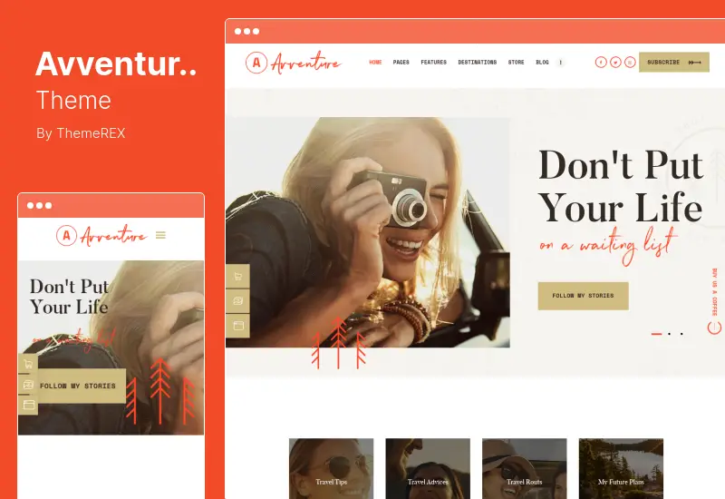 Avventure 主题 - 个人旅游和生活方式博客 WordPress 主题