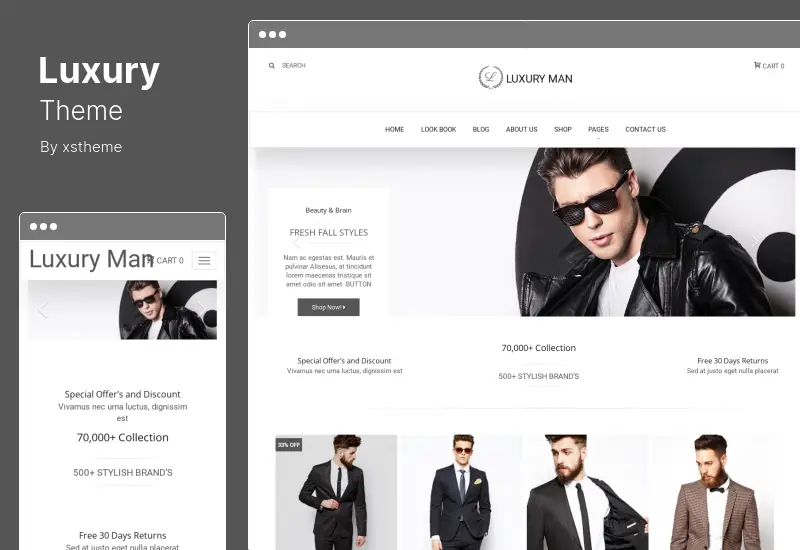 موضوع فاخر - سمة WooCommerce WordPress