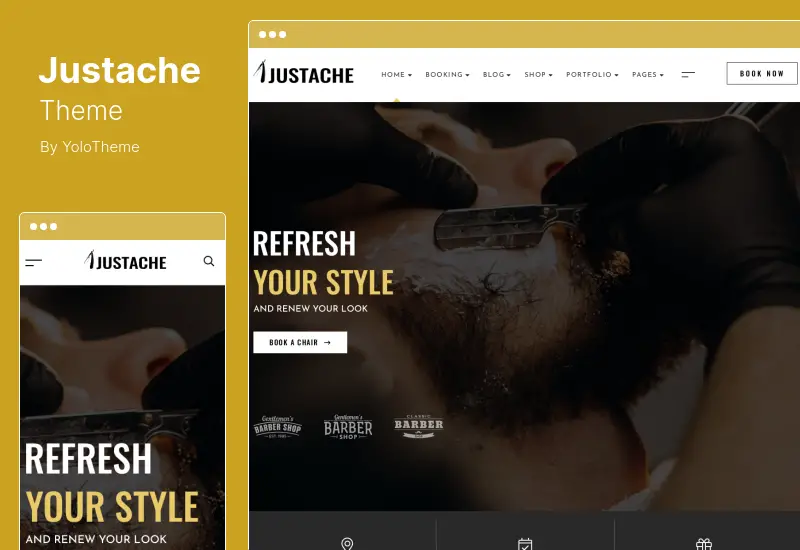 موضوع Justache - موضوع WordPress للحلاقين والصالونات