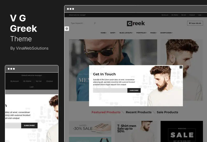 VG Greek Theme - سمة WooCommerce WordPress للموضة