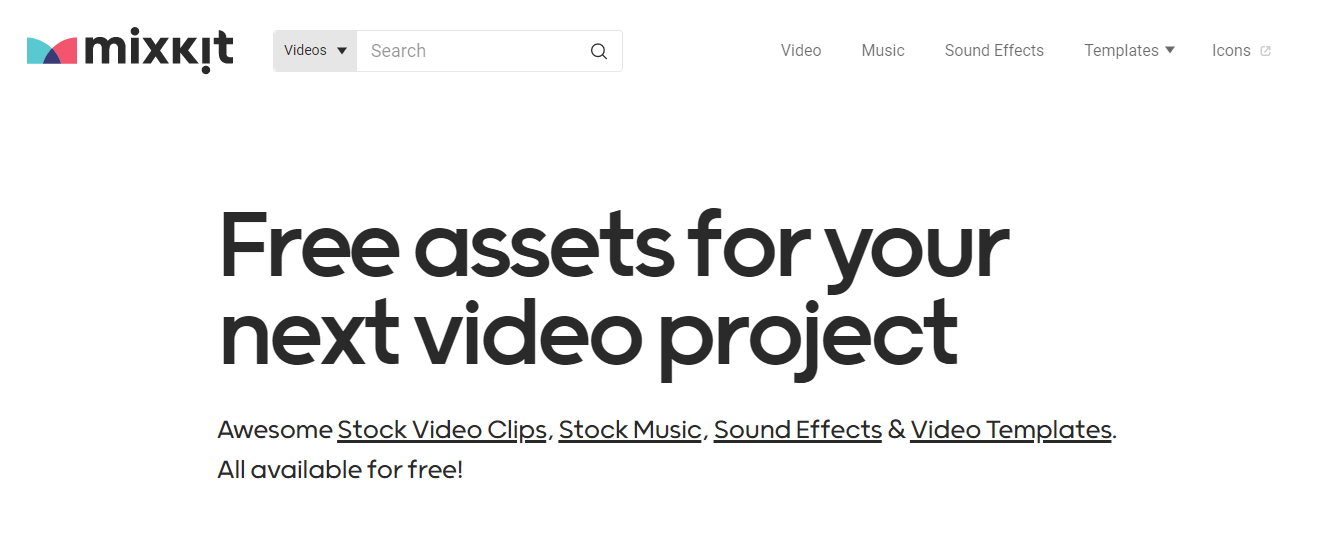 تعد Mixkit واحدة من أكثر أدوات تسويق المحتوى فائدة لأولئك الذين يعملون مع مقاطع الفيديو.