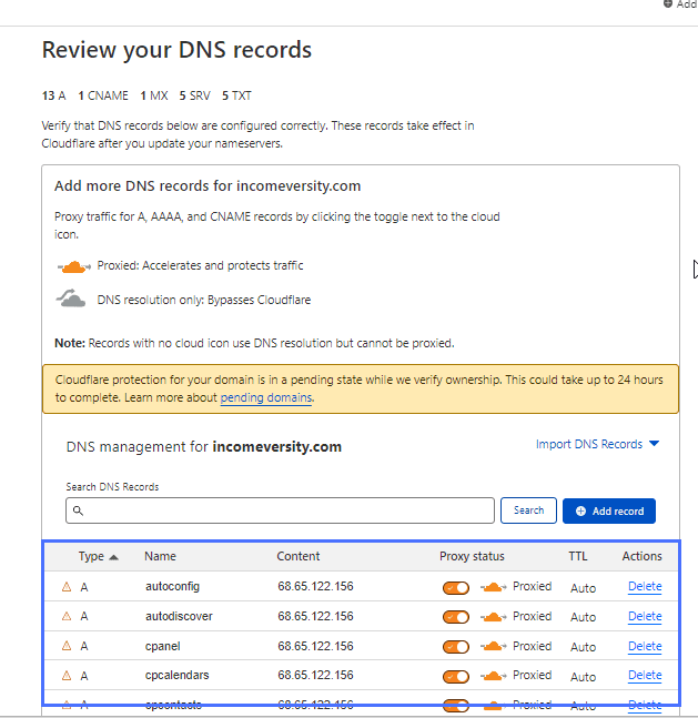 Revisar registros DNS