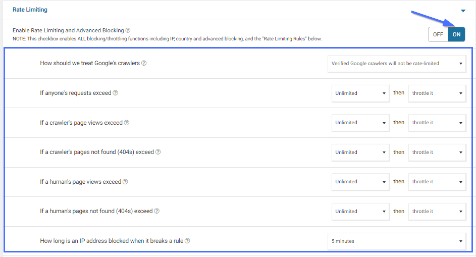 Activar función de bloqueo