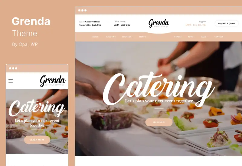 Grenda Theme - тема WordPress для планировщика мероприятий