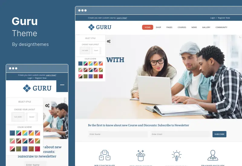 Guru Theme - 학습 관리 WordPress Theme