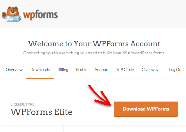 Descarga el complemento WPForms