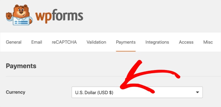 Configuración de moneda