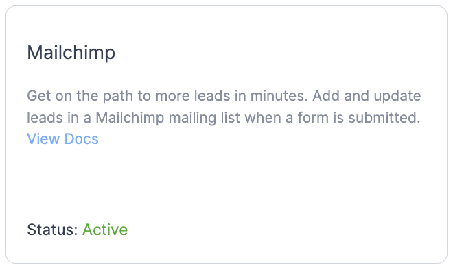 Module complémentaire Mailchimp