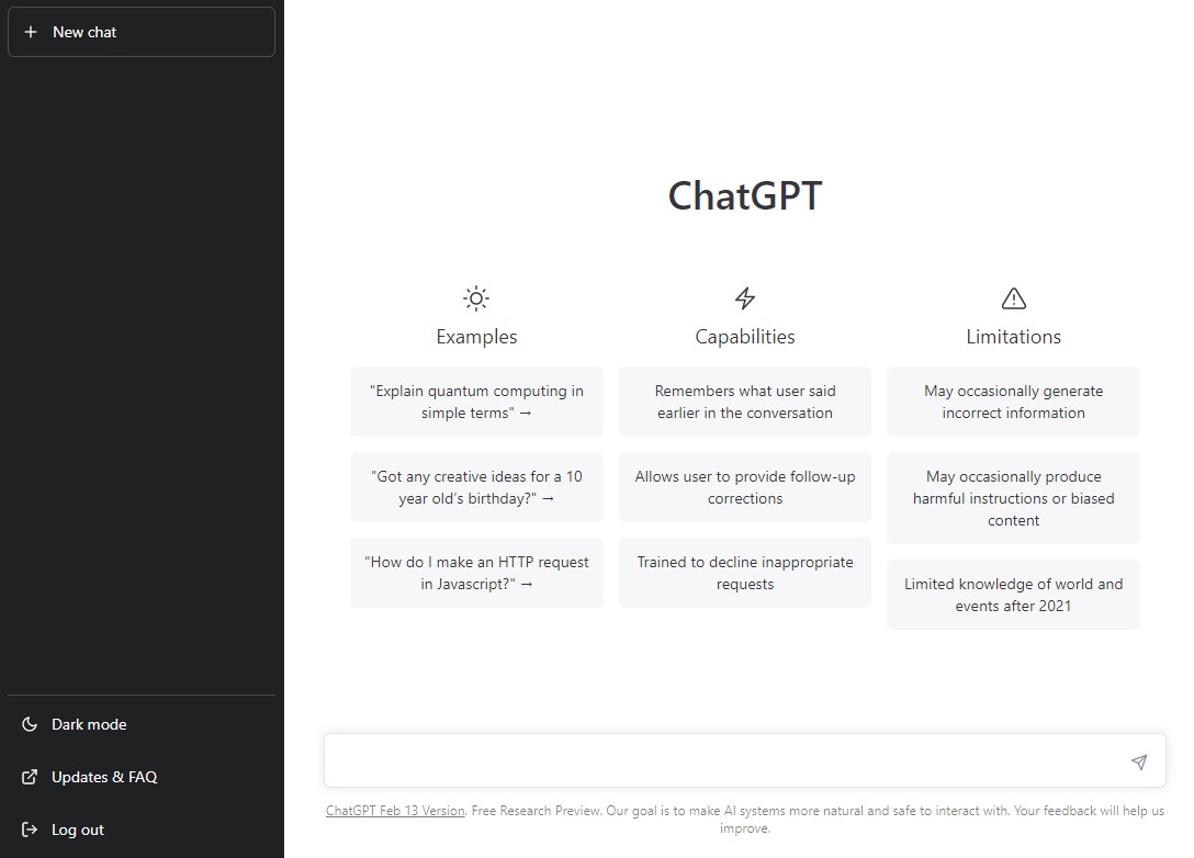 ChatGPT主页