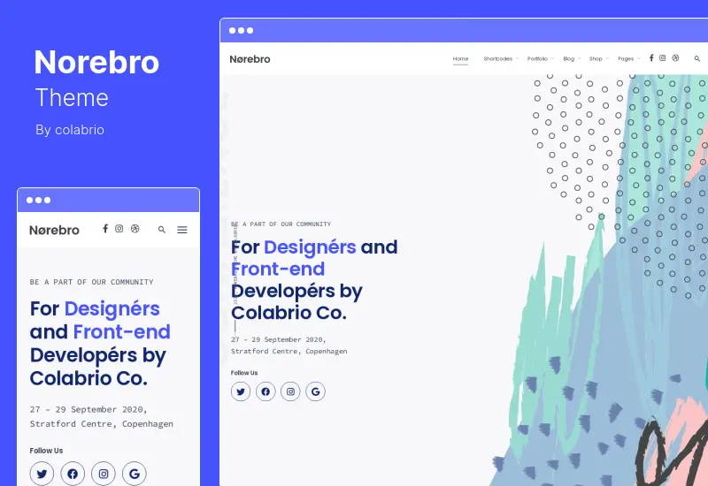 Norebro 主题 - 用于多用途的创意组合 WordPress 主题