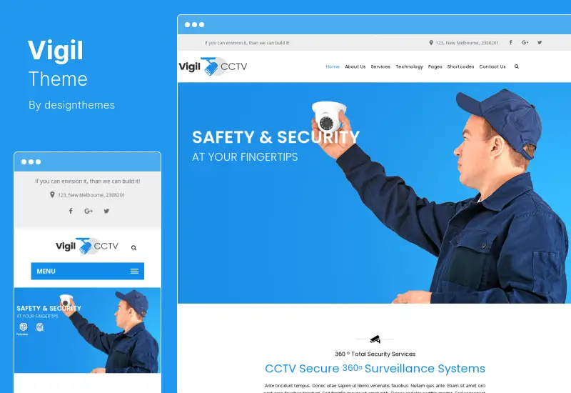 Vigil Theme – CCTV-Sicherheits-WordPress-Thema