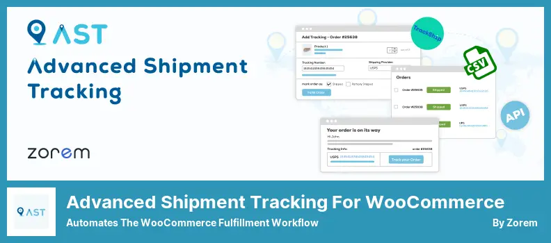 WooCommerce 插件的高级货运跟踪 - 自动化 WooCommerce 履行工作流程