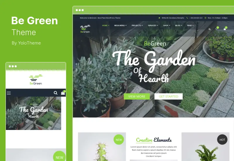 BeGreen 主题 - 用于种植园艺和园林绿化的多用途 WordPress 主题
