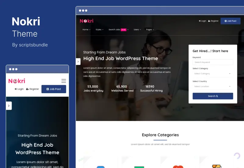 Nokri 主题 - 求职板 WordPress 主题