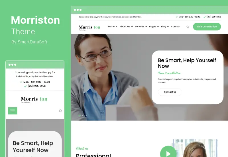 Morriston 主题 - 心理学家和咨询 WordPress 主题
