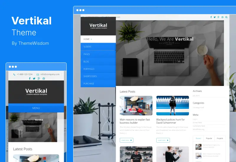 Vertikal Theme - 响应式 WordPress 主题