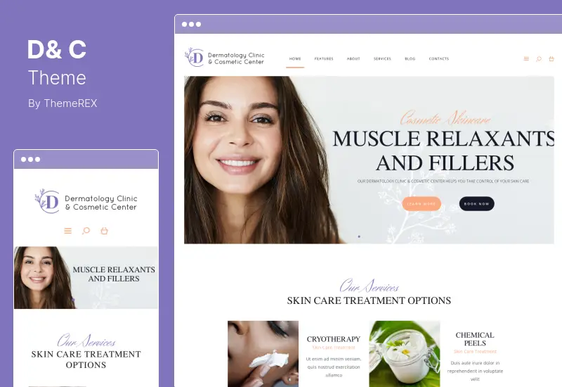 D&C 主题 - 皮肤科诊所和美容中心 WordPress 主题