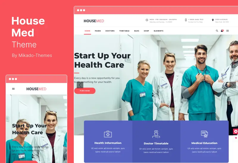 HouseMed Theme - 医疗与健康 WordPress 主题