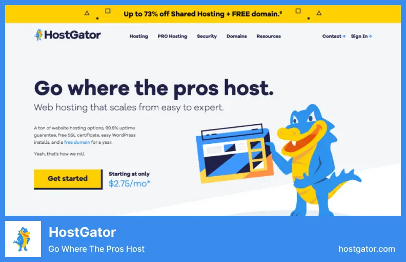 HostGator - 去专业主持的地方