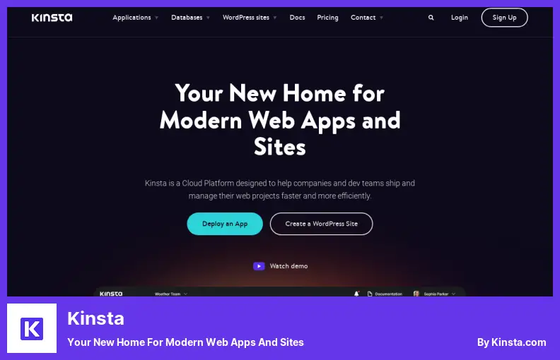 Kinsta - 您的现代 Web 应用程序和网站的新家