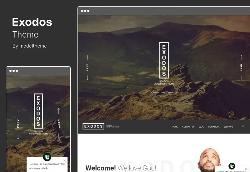 Exodos 主题 - 教堂 WordPress 主题